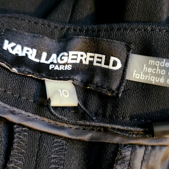 KARL LAGERFELD PARIS BLACK ESSENTIALS SLACKS BRAND NEW - Picture 4 of 7